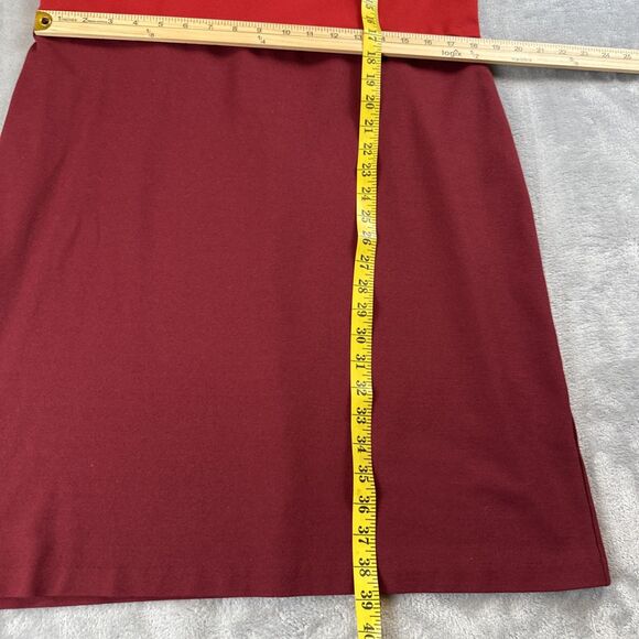 Talbots Women's Size 14 Sleeveless Colorblock Dress Red Pink Knee Length - Picture 3 of 7